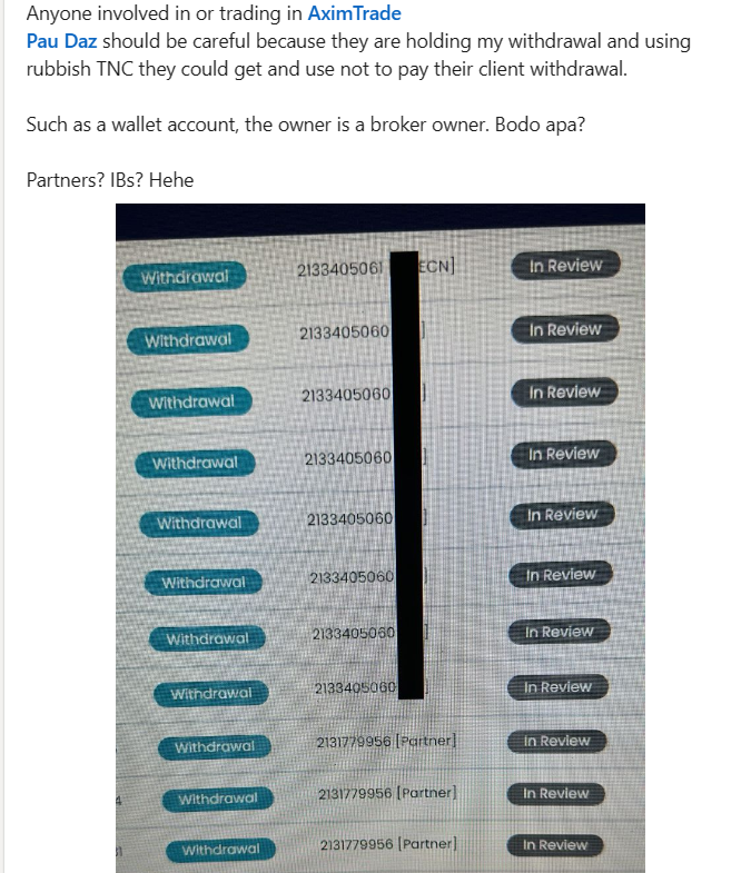 AximTrade Scam and Withdrawal Issues - Kelvin Tang - Pau Daz